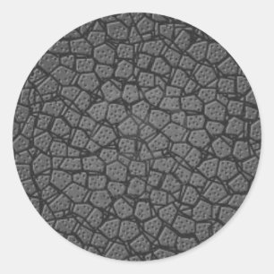 PEGATINA REDONDA CUERO GRIS