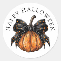 Cuidada Happy Halloween Calabaza Black Star Bow