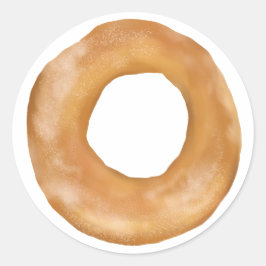 Pegatina Redonda Cuidada mano "BAGEL" pintada