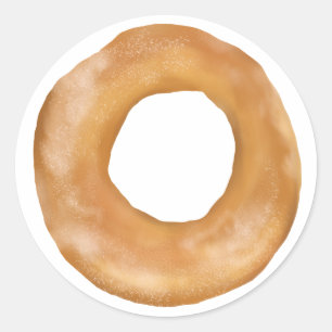 Pegatina Redonda Cuidada mano "BAGEL" pintada