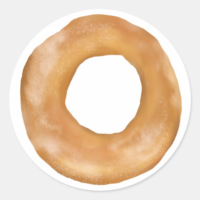 Pegatina Redonda Cuidada mano "BAGEL" pintada (Anverso)