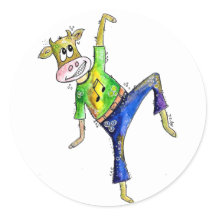 Cuidada y caprichosa vaca bailarina