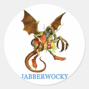PEGATINA REDONDA CUIDADO CON EL VESTIDO JABBERWOCKY