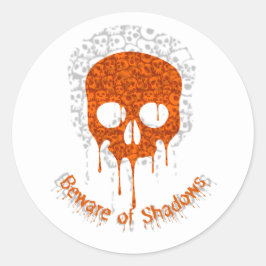 Pegatina Redonda Cuidado con las sombras