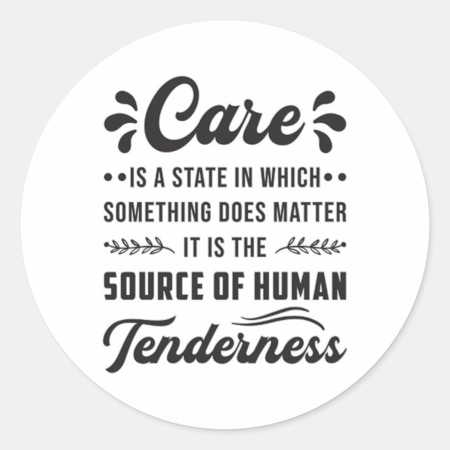 Pegatina Redonda Cuidados Cuidadores Cuidadores Enfermeras Enfermer (Anverso)