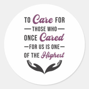 Pegatina Redonda Cuidados Cuidadores Cuidados Enfermería de Enferme