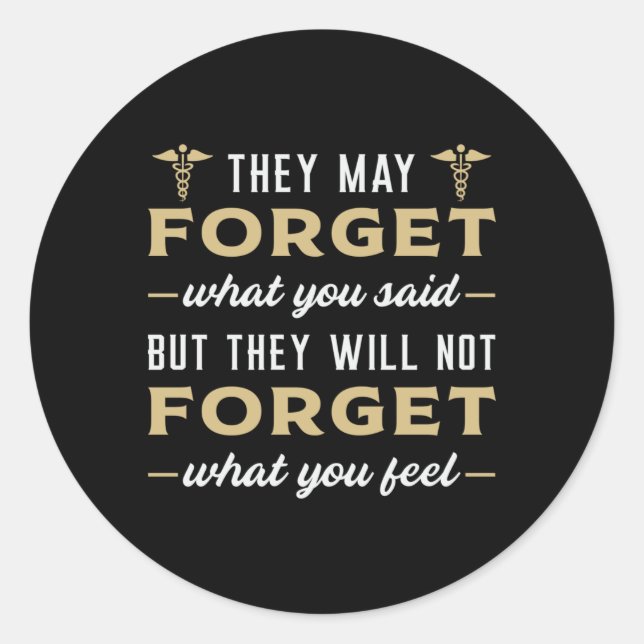 Pegatina Redonda Cuidados de cuidadores Enfermera Enfermería Gracio (Anverso)