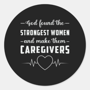 Pegatina Redonda Cuidados de cuidadores enfermera Enfermería regalo