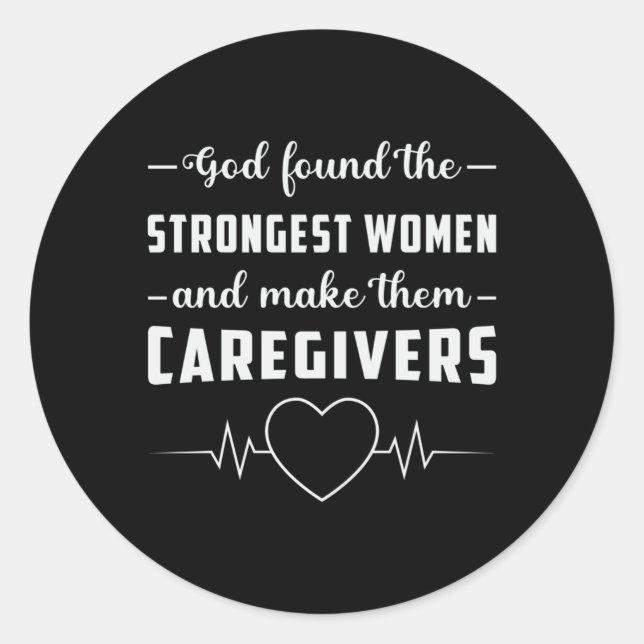 Pegatina Redonda Cuidados de cuidadores enfermera Enfermería regalo (Anverso)