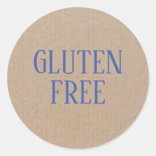 Pegatina Redonda Culinario seguro de alergia libre de gluten