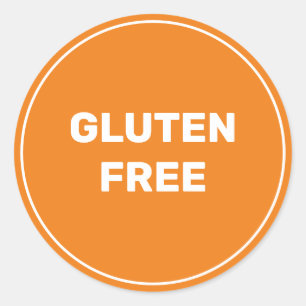 Pegatina Redonda Culinario seguro de alergia libre de gluten