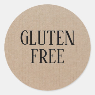 Pegatina Redonda Culinario Sin Gluten Alergia Segura