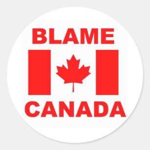 Pegatina Redonda Culpa Canadá