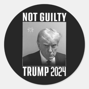 Pegatina Redonda Culpable de Trump 2024 No Más Votar 2024 Contra Tr