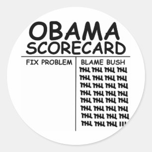 Pegatina Redonda Culpar a Bush