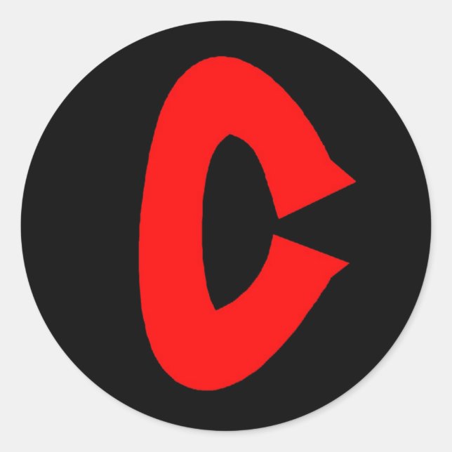 Pegatina Redonda Culpen A Los Principales pegatinas De "C" (Anverso)