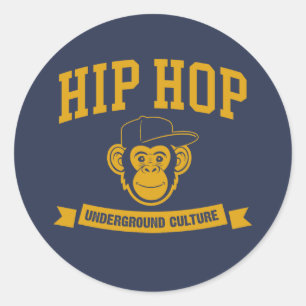 Pegatina Redonda Cultura Underground de Hip Hop