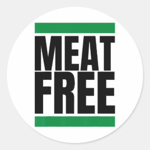 Pegatina Redonda Culturismo vegano sin carne, vegano Straight Edge 