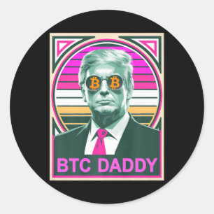 Pegatina Redonda Cum Trump Bitcoin Btc Daddy Auditoría De Finanzas 
