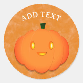 Pegatina Redonda Cumpkin Halloween Watercolor Baby Shower