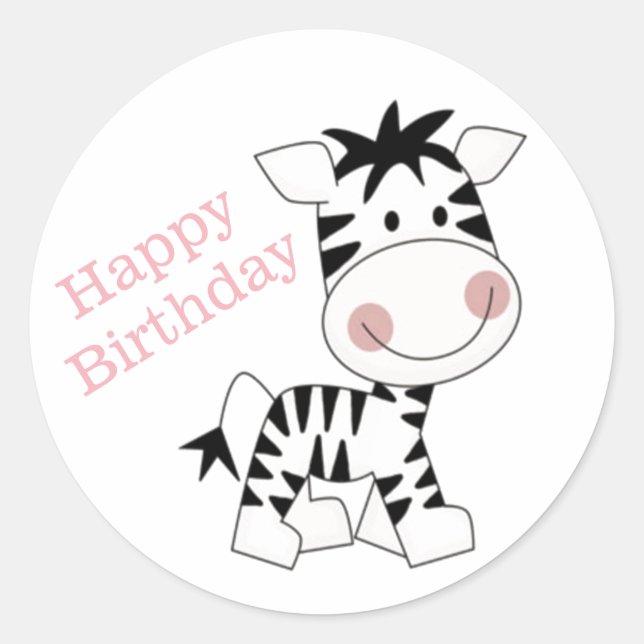 Pegatina Redonda Cumpleaños (Anverso)