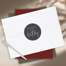 Cumpleaños 30 Simple Minimalista Plano Negro