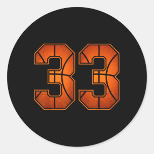 Pegatina Redonda Cumpleaños 33 de béisbol