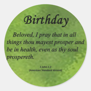 Pegatina Redonda Cumpleaños 3 Juan 1-2
