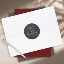 Cumpleaños 40 Simple Minimalista Plano Negro