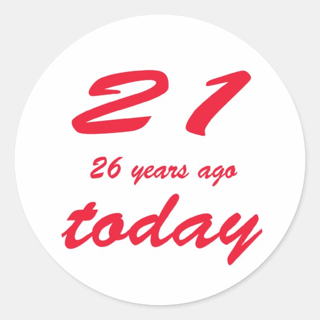 Pegatina Redonda cumpleaños 47 (Anverso)