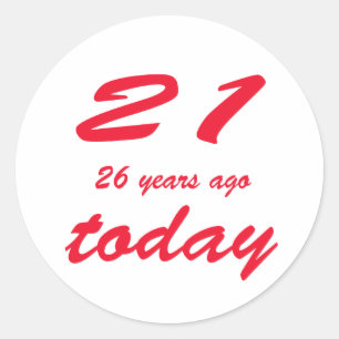 Pegatina Redonda cumpleaños 47