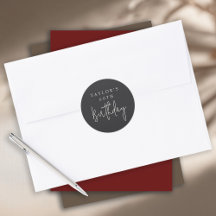 Cumpleaños 60 Simple Minimalista Plano Negro