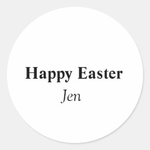 Pegatina Redonda cumpleaños agregar el nombre de la tabla editable 