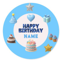 Cumpleaños Azul Personalizado