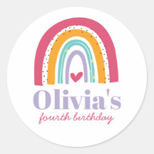 Cumpleaños brillante arcoiris