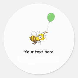 Pegatina Redonda Cumpleaños de abeja Bumble personalizado