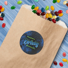 Pegatina Redonda Cumpleaños de adolescente