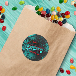 Pegatina Redonda Cumpleaños de adolescente