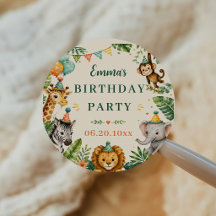 Cumpleaños de Animales de Safari