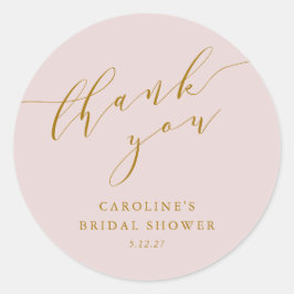 Pegatina Redonda Cumpleaños de Boda Gracias Fuente Personalizada Ro