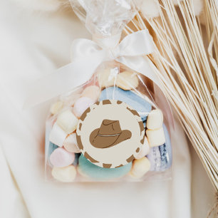 Pegatina Redonda Cumpleaños de Cowboy Neutral Rodeo del Sur