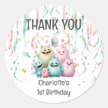Cumpleaños de Cute Little Monsters 1er año. Gracia