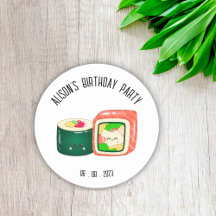 Cumpleaños de Cute Sushi Rolls
