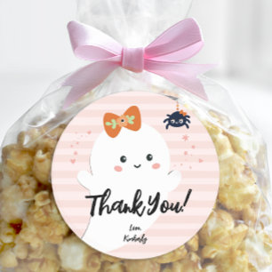 Pegatina Redonda Cumpleaños de Halloween Personalizado Día de BOO G