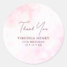 Cumpleaños de la acuarela rosa