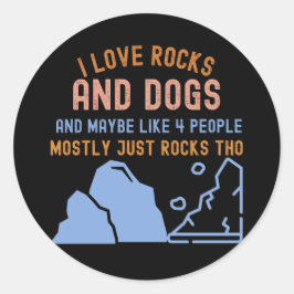 Pegatina Redonda Cumpleaños de la Geología, Gemas Geológicas, Geólo