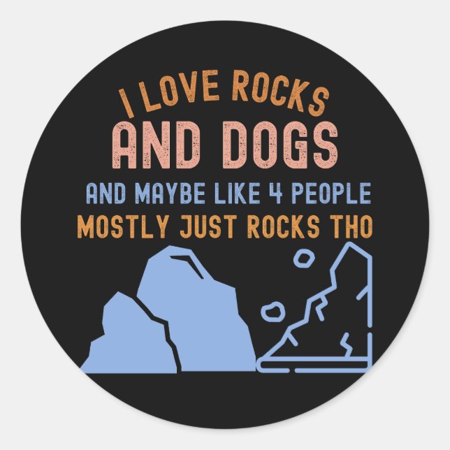 Pegatina Redonda Cumpleaños de la Geología, Gemas Geológicas, Geólo (Anverso)