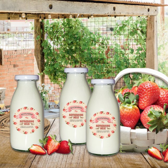 Pegatina Redonda Cumpleaños de la Leche Refrescante de Buckaroo (Subido por el creador)