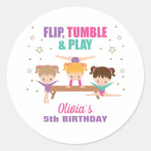 Cumpleaños de niña de gimnasia rosa púrpura turque