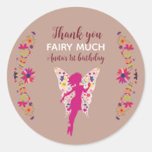 Cumpleaños de Pink Fairy 1er año agradecimiento Cl